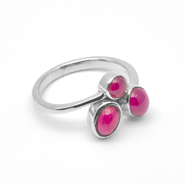 Silver Ring rubis Eva